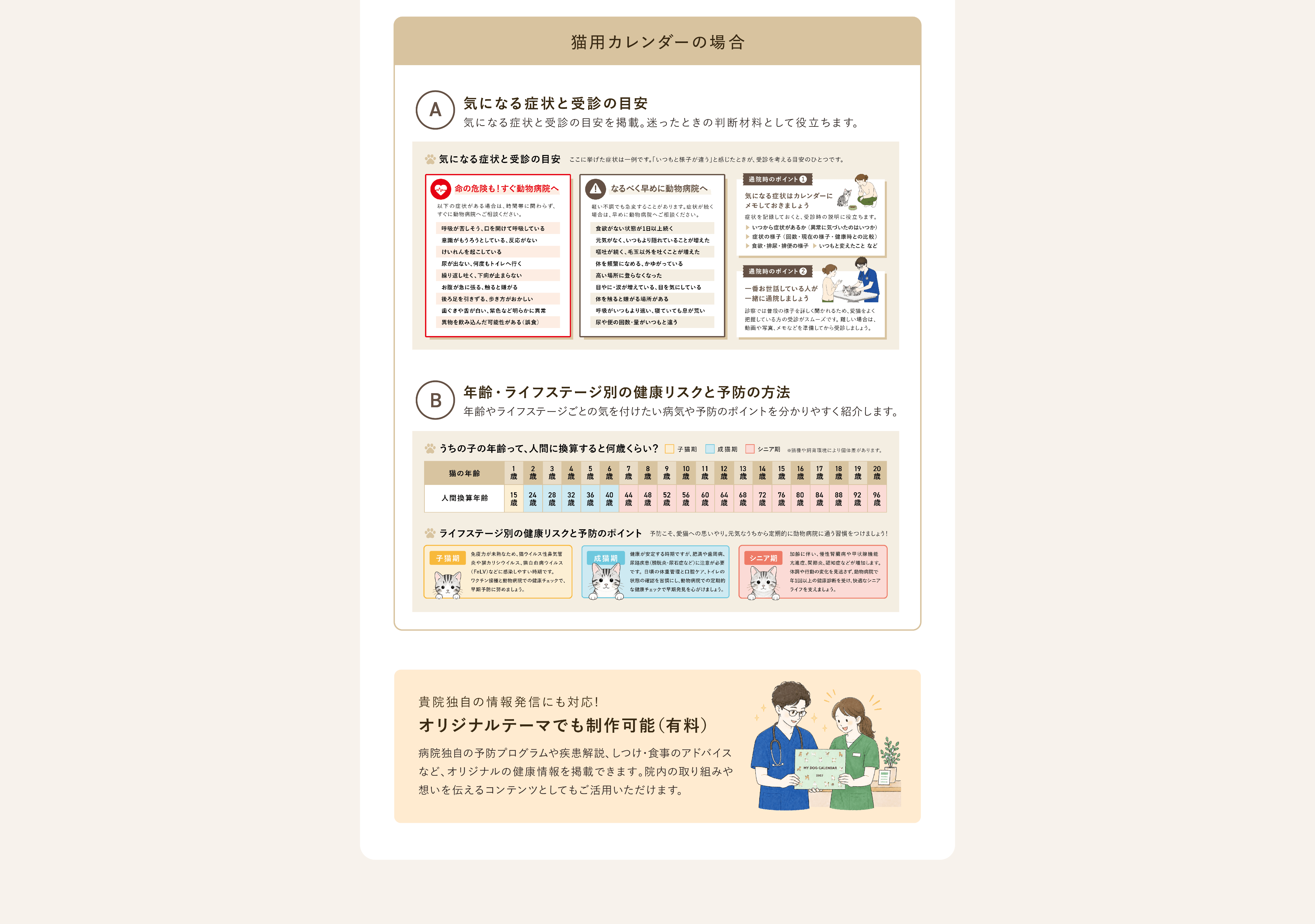 猫カレンダーの場合